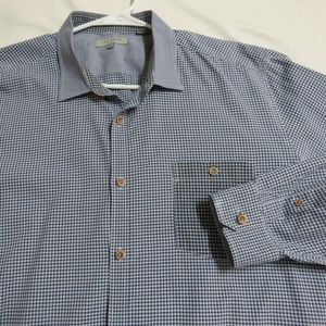 Sz 7 3XL Plaid Ted Baker Slim Cotton #46P Shirt